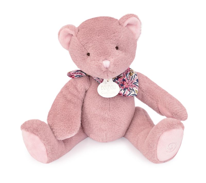 Doudou Ours 25 Cm Polyester Collection L'ours Doudou Rose
