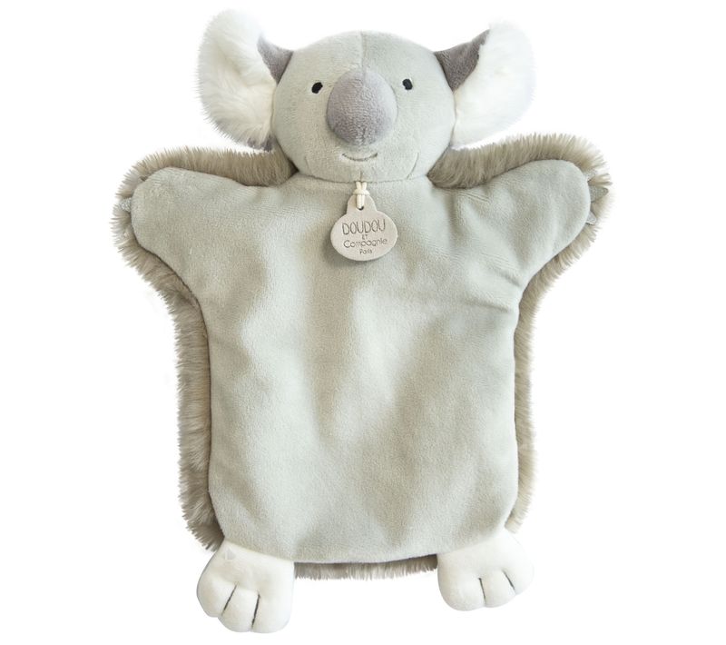 Doudou Marionnette 25 Cm Polyester Les Marionnettes Koala Gris