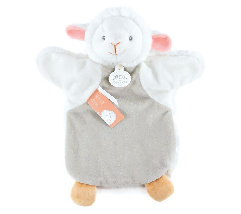 Doudou Marionnette 25 Cm Polyester Les Marionnettes Agneau Gris