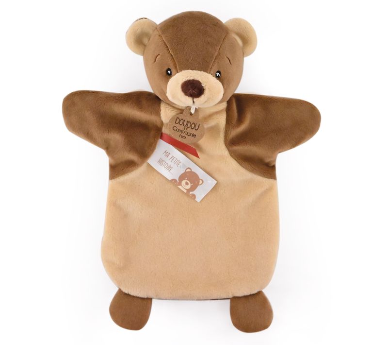 Doudou Marionnette 25 Cm Polyester Les Marionnettes Ours Marron