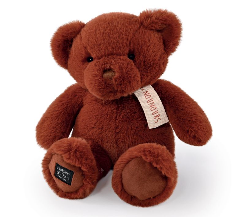 Peluche Ours 28 Cm Polyester Collection Le Nounours Marron Cannelle