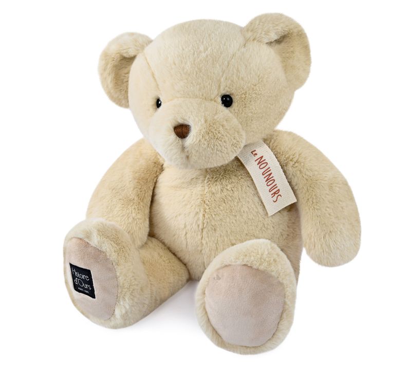 Peluche Ours 28 Cm Polyester Collection Le Nounours Beige Vanille
