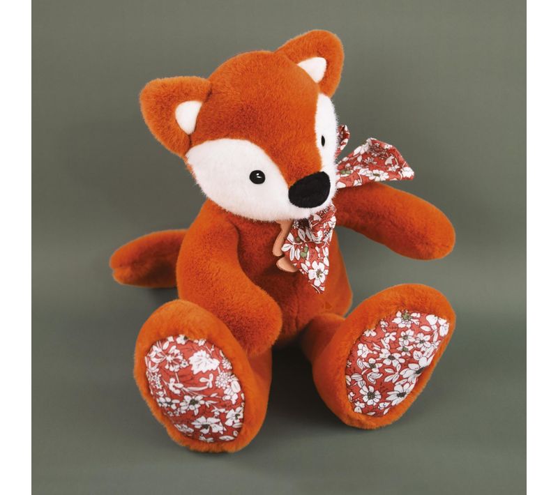 Peluche 25 Cm Polyester Collection Copains Calins Renard Orange
