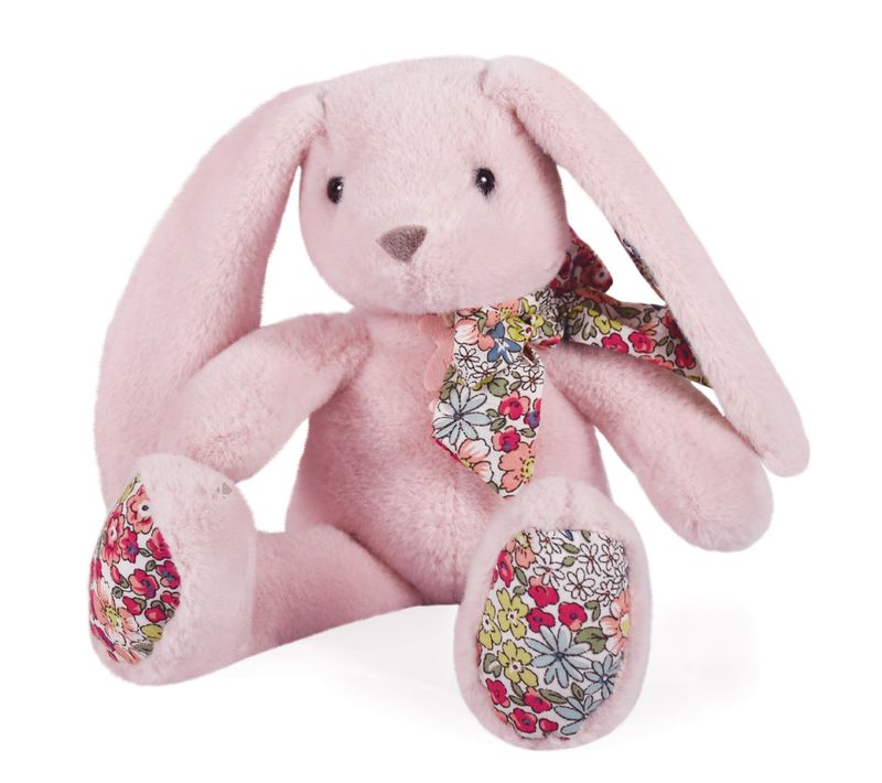 Peluche 25 Cm Polyester Collection Copains Calins Lapin Rose