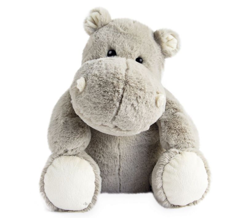 Peluche 32 Cm Polyester Collection Dans La Savane Hippopotame Gris