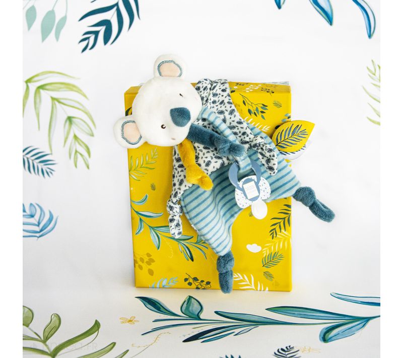 Doudou Attache-sucette Koala 20 Cm Collection Yoca Le Koala Bleu