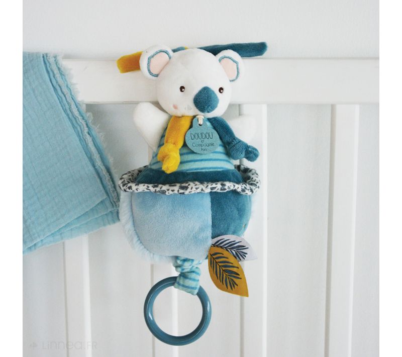 Doudou Boîte à Musique Koala 20 Cm Collection Yoca Le Koala Bleu