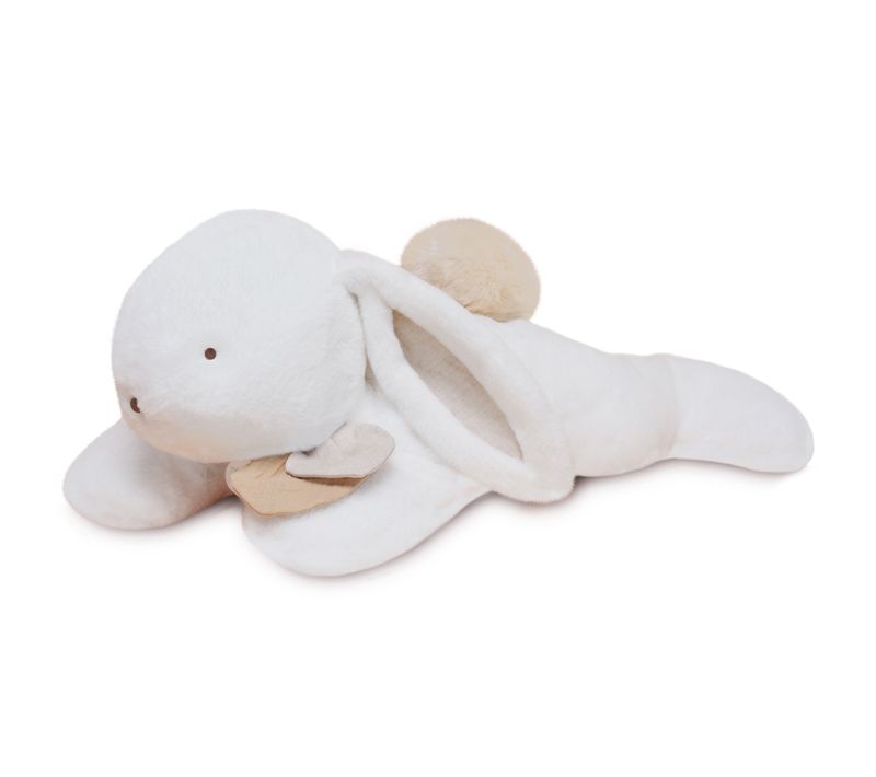 Peluche Lapin Polyester 65 Cm Collection Happy Wild Blanc/beige