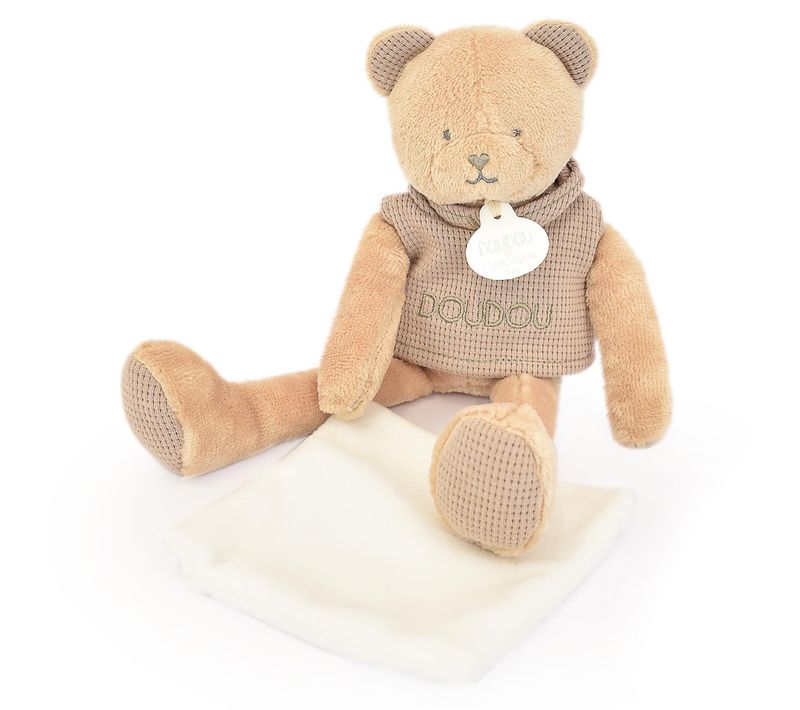 Doudou Ours Polyester 25 Cm Collection Sweety Doudou Marron/blanc