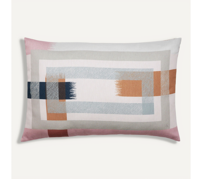 Housse De Coussin Pur Coton 40x60 Cm Cm Collection Athos Rose