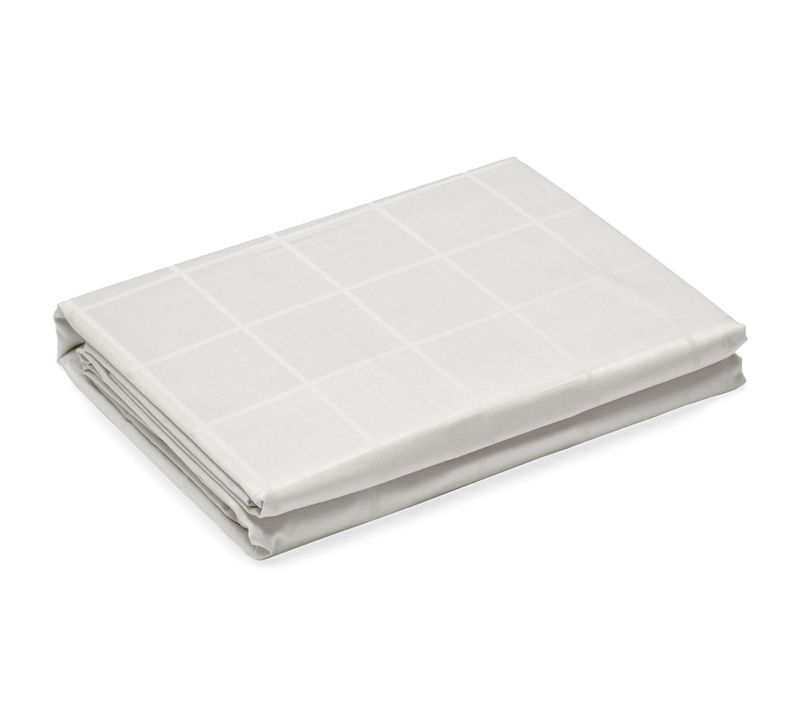 Housse De Couette 280x240 Cm Satin Concerto Carreaux Beige Craie