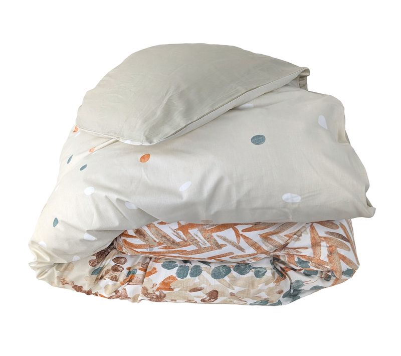 Housse De Couette 260x240 Cm En Coton évasion Pêche écru