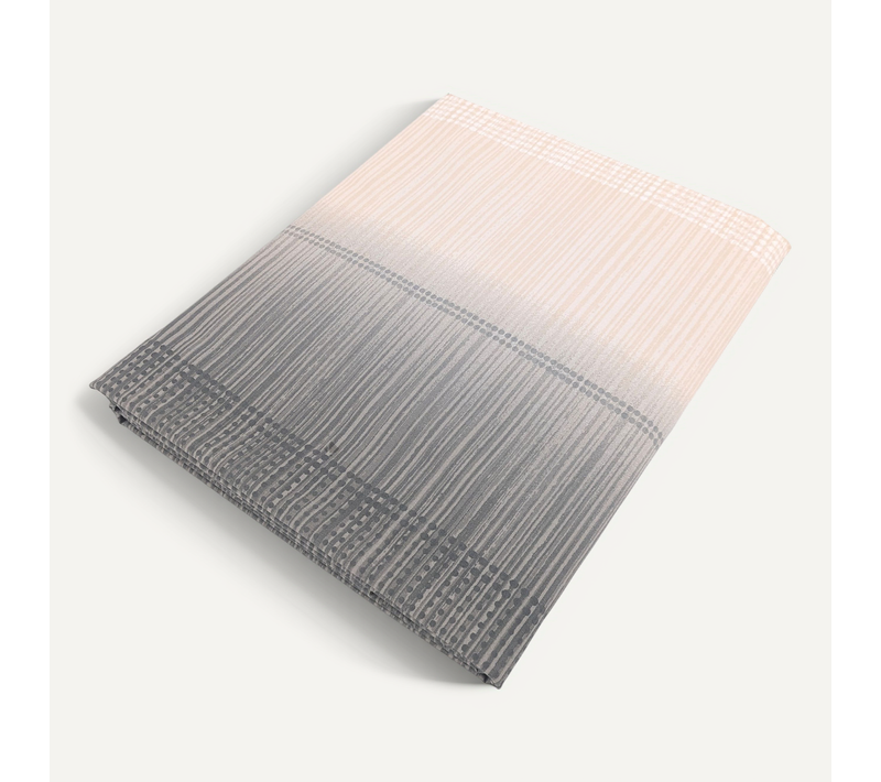 Drap Plat 280x325 Cm En 100% Percale De Coton Esteban Gris Beige