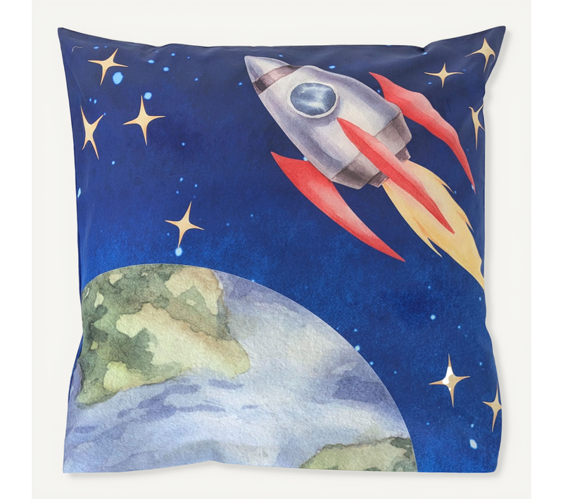 Taie D'oreiller 65x65 Cm En Percale De Coton Thomas Bleu