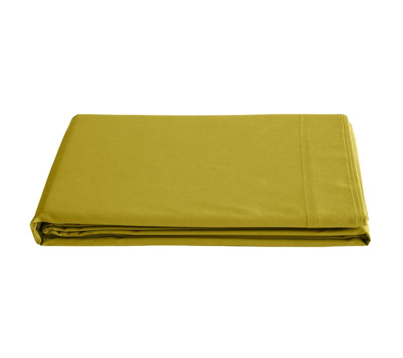 Drap Plat 240x300 Cm Percale De Coton Manoir Vert Jasmin