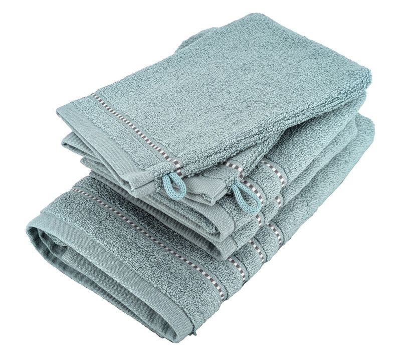 Parure De Bain Par 4 Coton 500 G/m² Charm Bleu Olympique