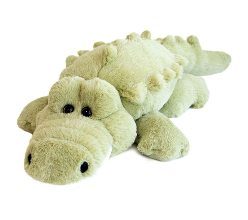 Peluche Crocodile 80 Cm Polyester Dans La Foret Tropicale Vert