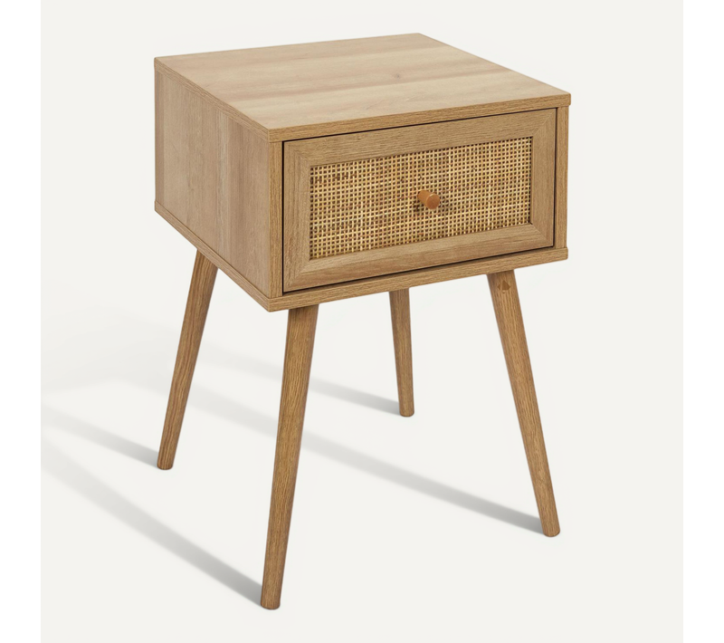 Table De Chevet 1 Tiroir En Bois Collection Astoria Marron Bois