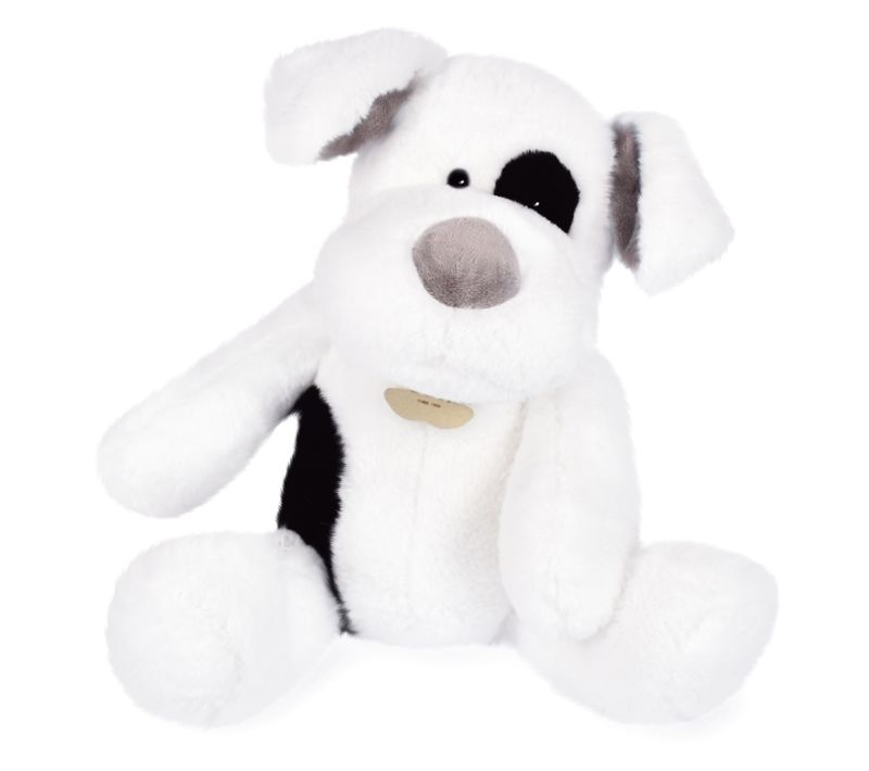 Peluche Chien 40 Cm Polyester Collection Noopy Blanc/noir