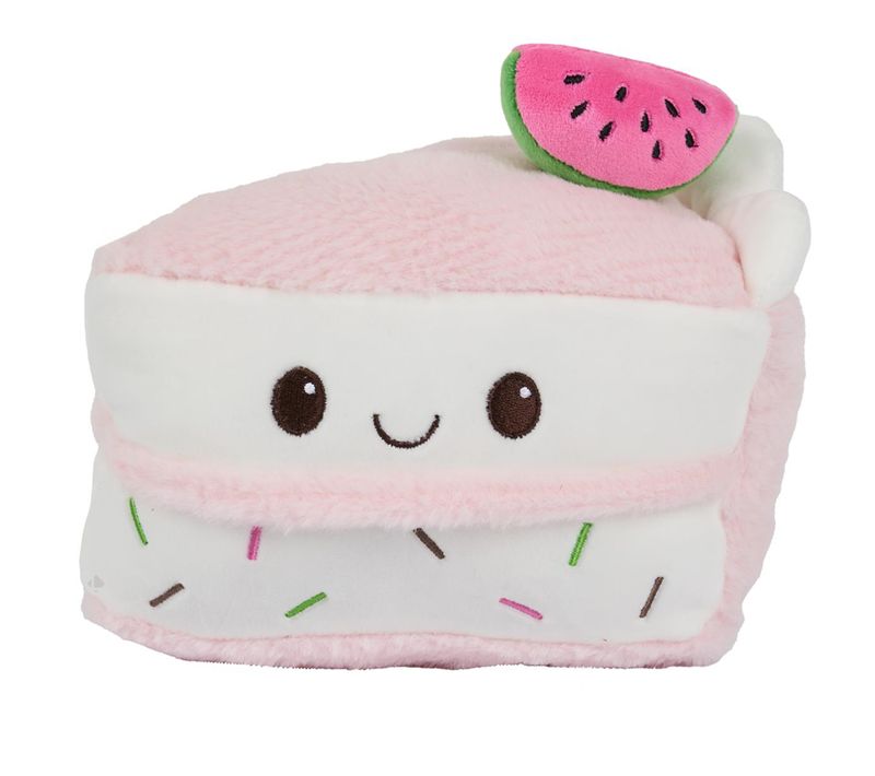 Peluche En Polyester Forme Part De Gâteau Pastèque Collection Cake Rose