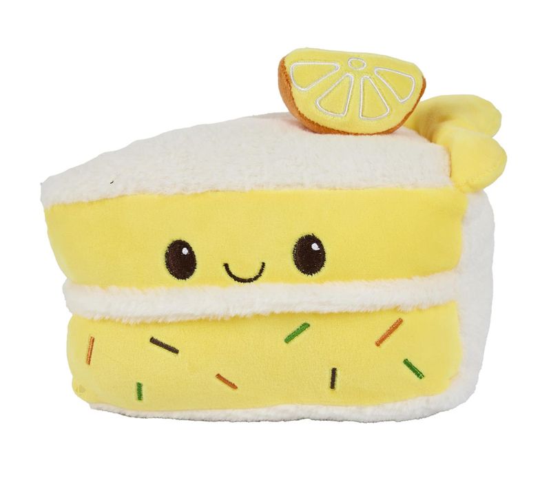 Peluche En Polyester Forme Part De Gâteau Citron Collection Cake Jaune