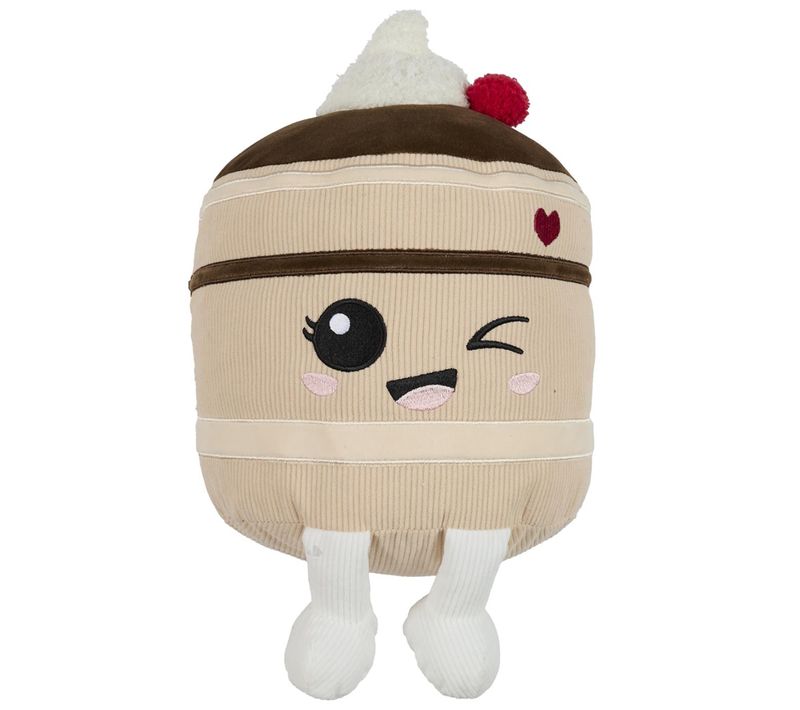 Peluche En Polyester Forme Gâteau Au Chocolat Collection Kawaii Marron