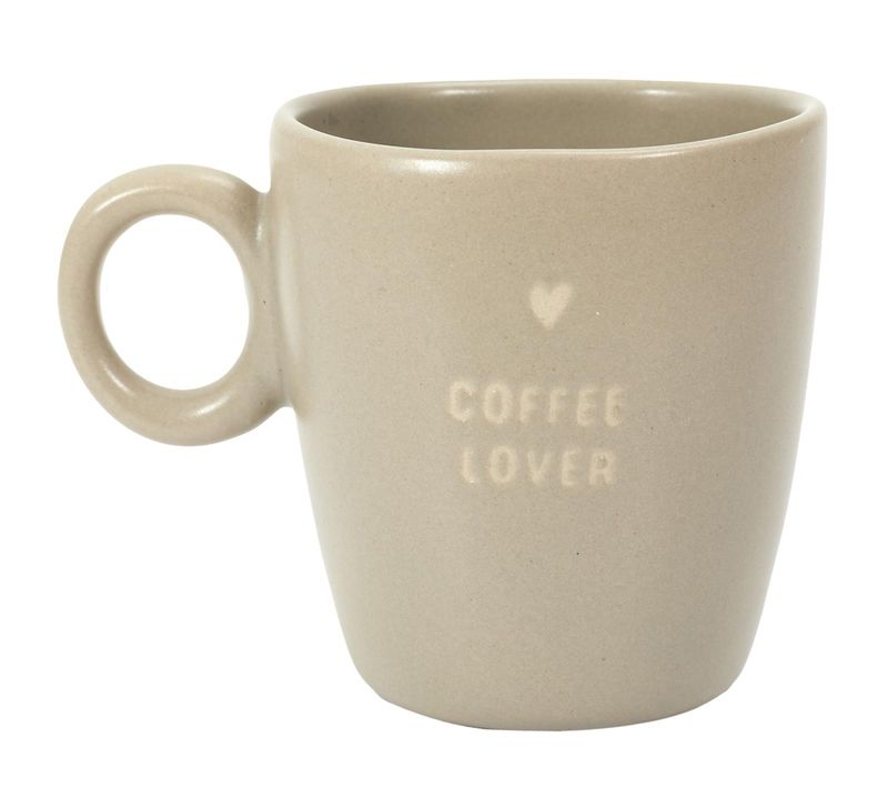 Mug En Grès Collection Minimalist 10 Cl Modèle "coffee Lover" Beige