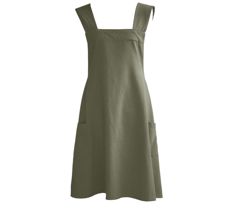 Tablier De Cuisine Coton 85x145 Cm Hono Vert Mousse