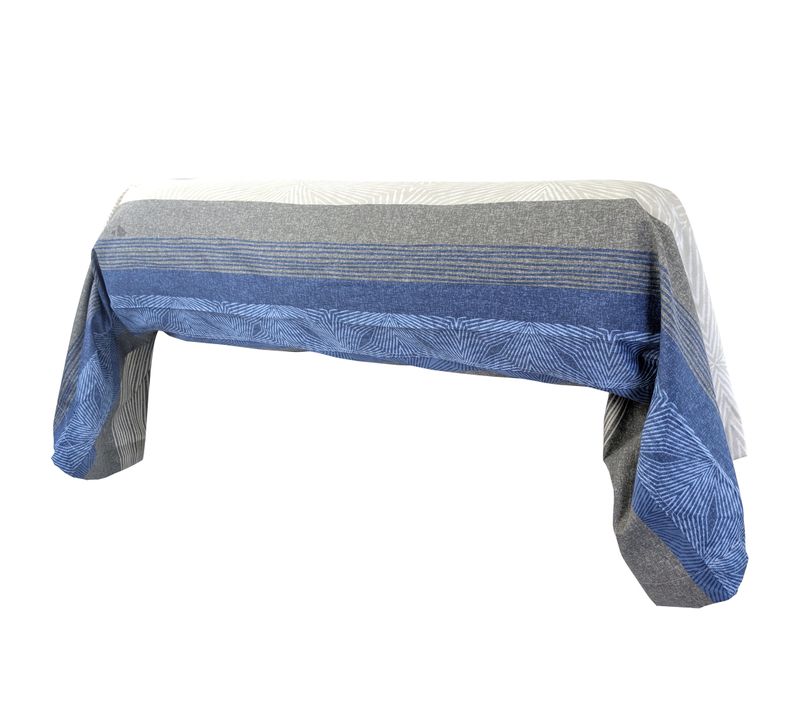 Taie De Traversin 140x43 Cm Satin De Coton Tiago Bleu Indigo
