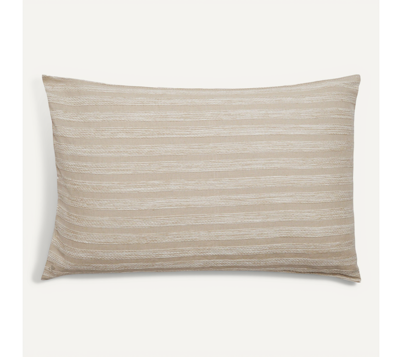 Housse De Coussin En Coton 40x60 Cm Cm Siloe Beige Ficelle