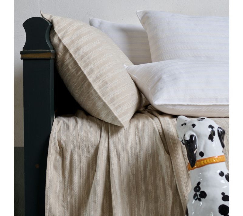 Dessus De Lit Siloe Pur Coton Fil Teint 350 G/m² 180x240 Cm Vert Kaki