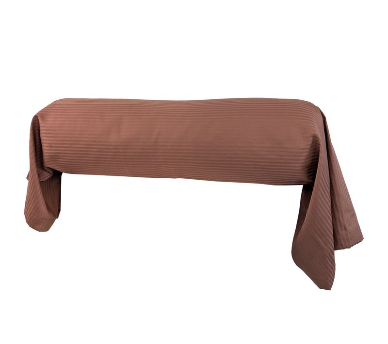 Taie De Traversin 240x43 Cm Satin De Coton Grand Hôtel Marron Cuir