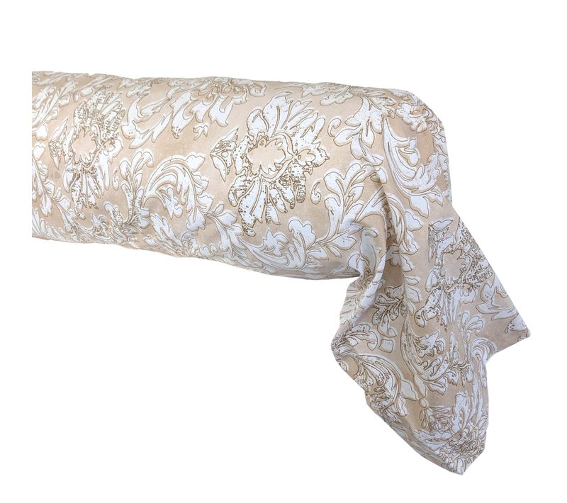 Taie De Traversin 240x43 Cm Percale De Coton Palazzo Beige