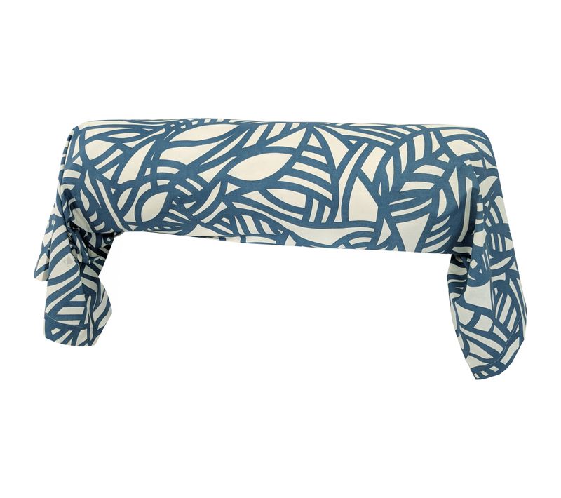 Taie De Traversin 200x43 Cm Coton Lavé Serena Bleu Beige