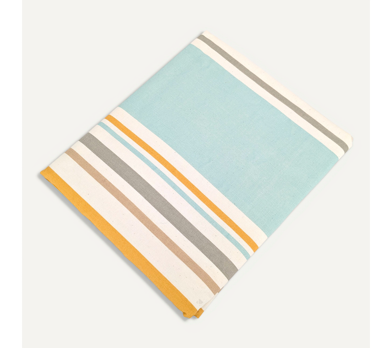 Drap Plat 280x310 Cm Coton Hugo Beige/moutarde