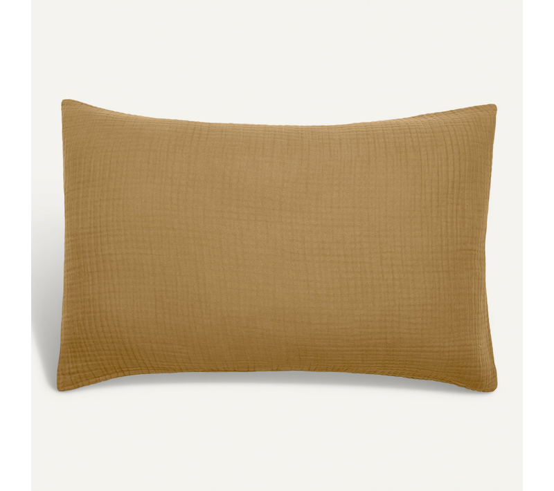 Housse De Coussin 40x60 Cm Coton Collection Paros Marron Houblon