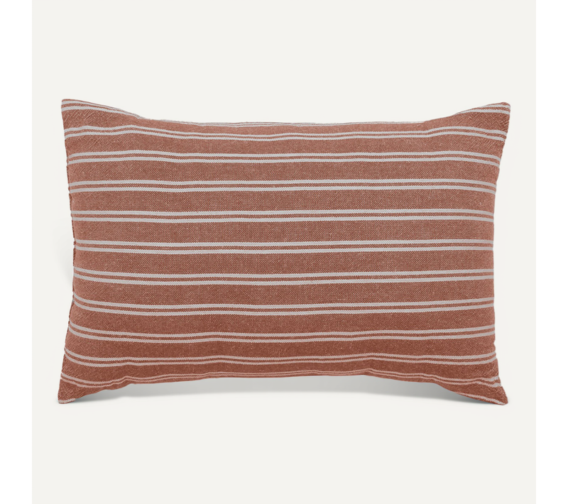 Coussin De Plage Coton Lavé 20x30 Cm Lili Foutas Marron Terre Cuite