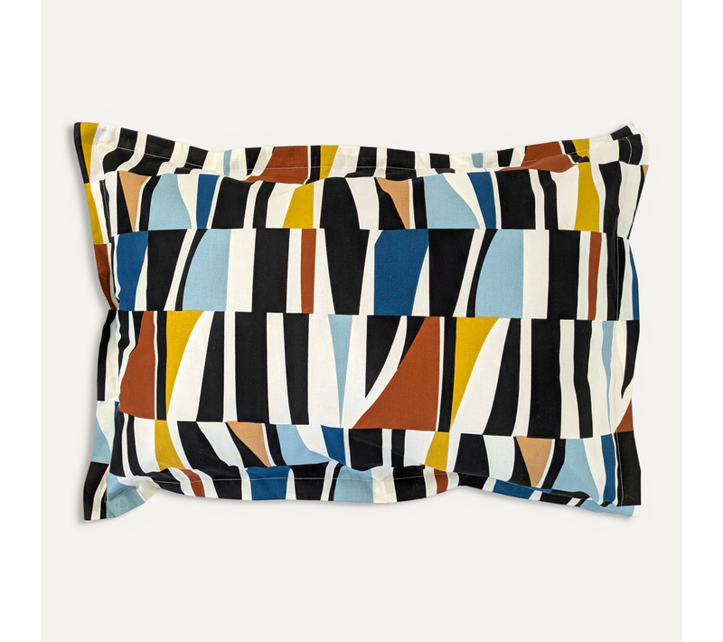 Taie D'oreiller 50x70 Cm Pur Coton Pietro Multicolore