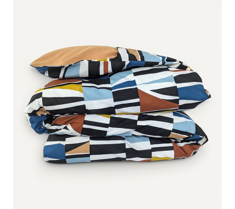 Housse De Couette 200x200 Cm Pur Coton Pietro Multicolore