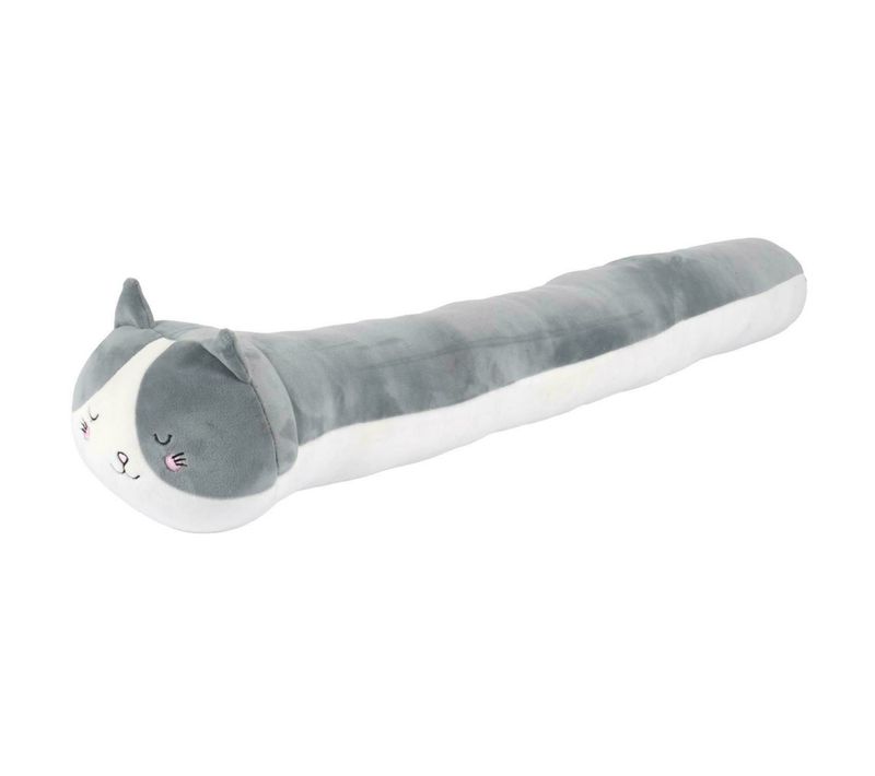 Boudin De Porte En Polyester Chat Collection Kawaii Gris Et Blanc