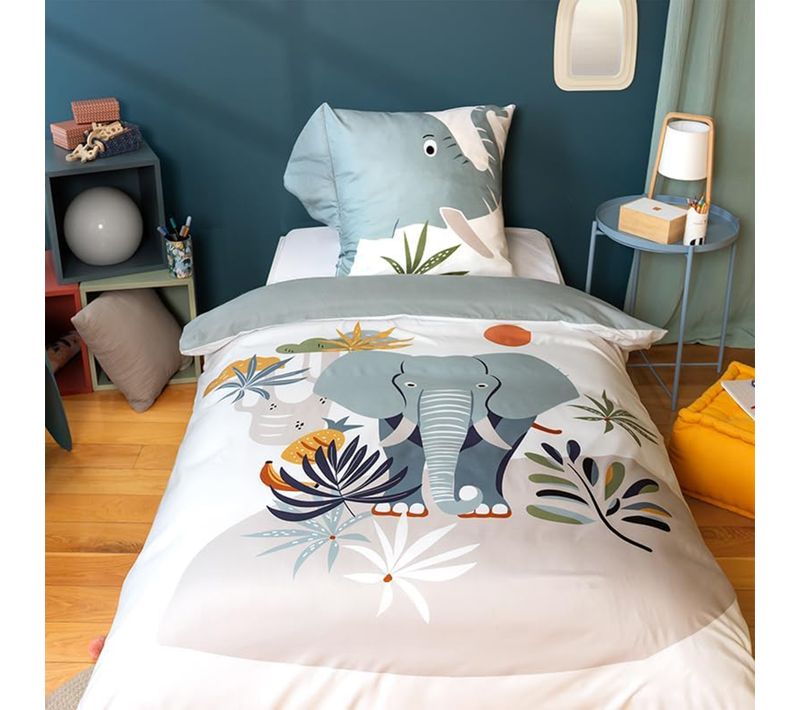 Parure De Lit Enfant 140x200 Cm Microfibre Eleph