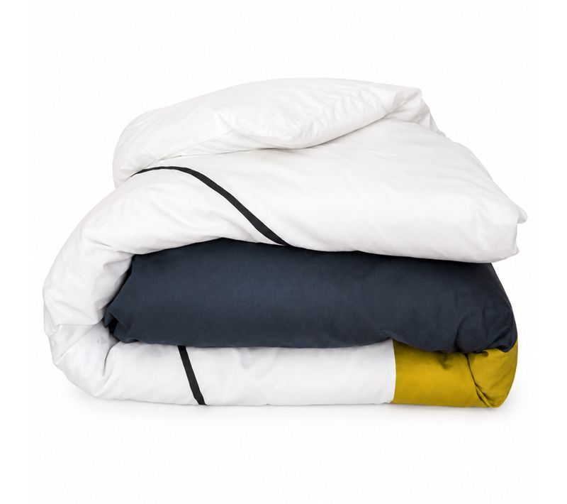 Housse De Couette 200x200 Cm Satin De Coton Metropolis Blanc