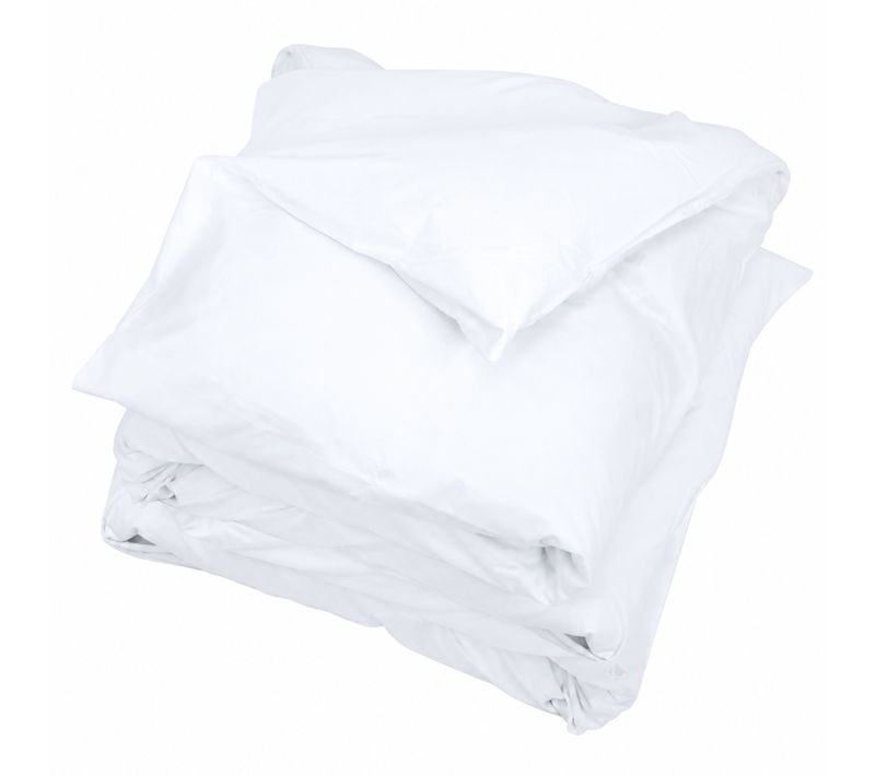 Housse De Couette Uni 300x240 Cm Percale Primo Blanc