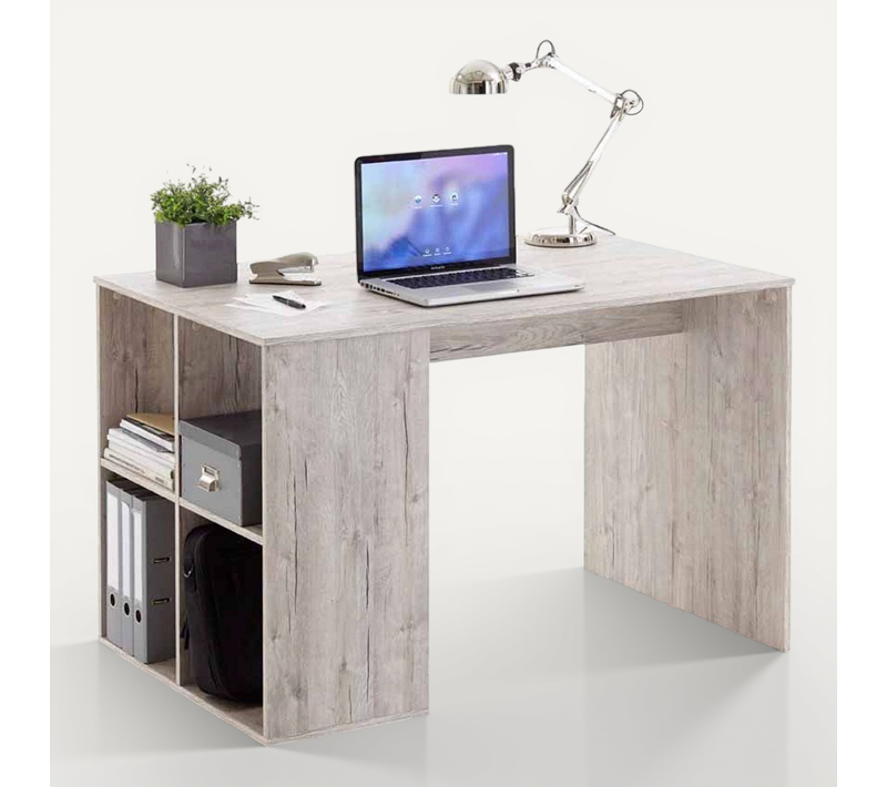 Bureau et étagère Design "trent" 117cm Chêne Sable