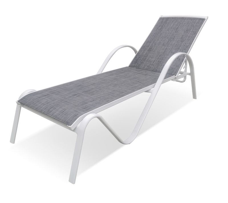 Bain De Soleil En Aluminium Blanc Sunset