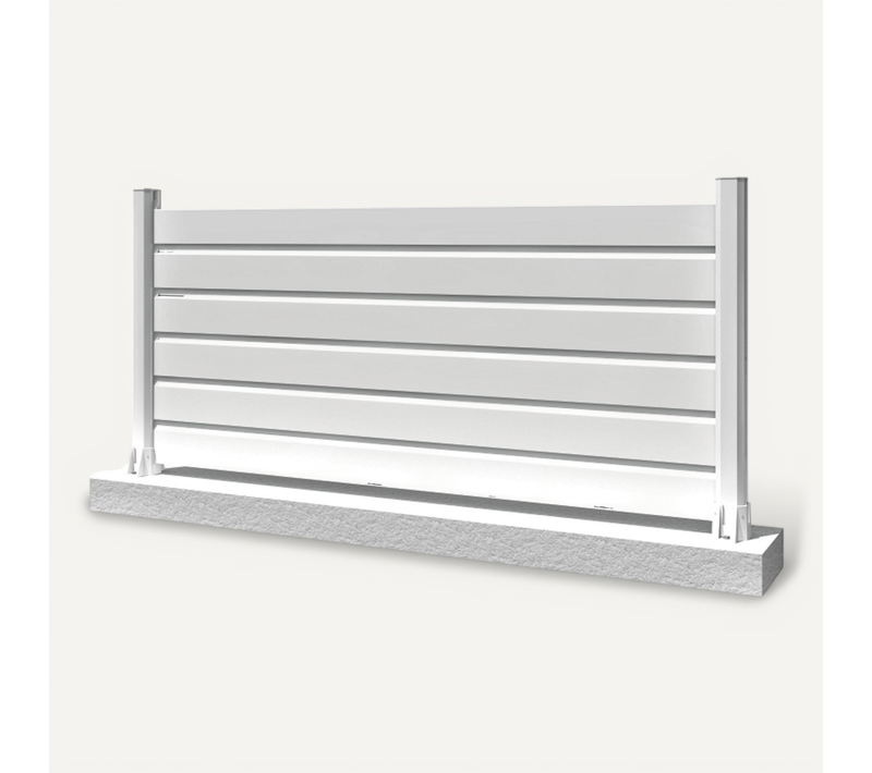 Clôture Brise Vue Blanc L 1911 X H 886 Mm 6 Lames
