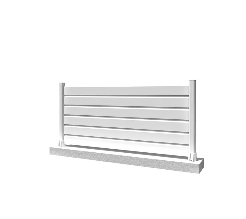 Clôture Brise Vue Blanc L 1911 X H 1022 Mm 7 Lames