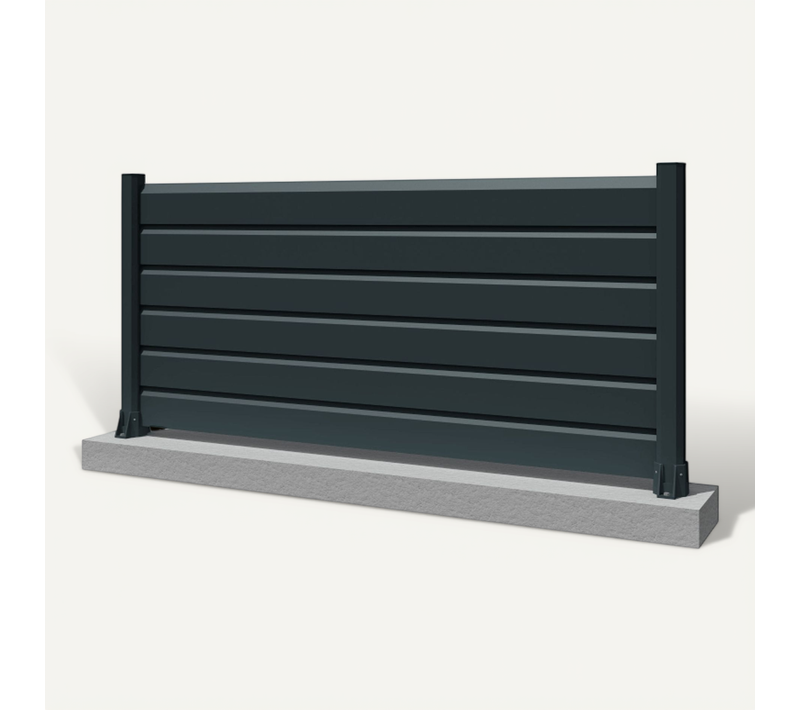Clôture Brise Vue Gris Anthracite L 1911 X H 886 Mm 6 Lames