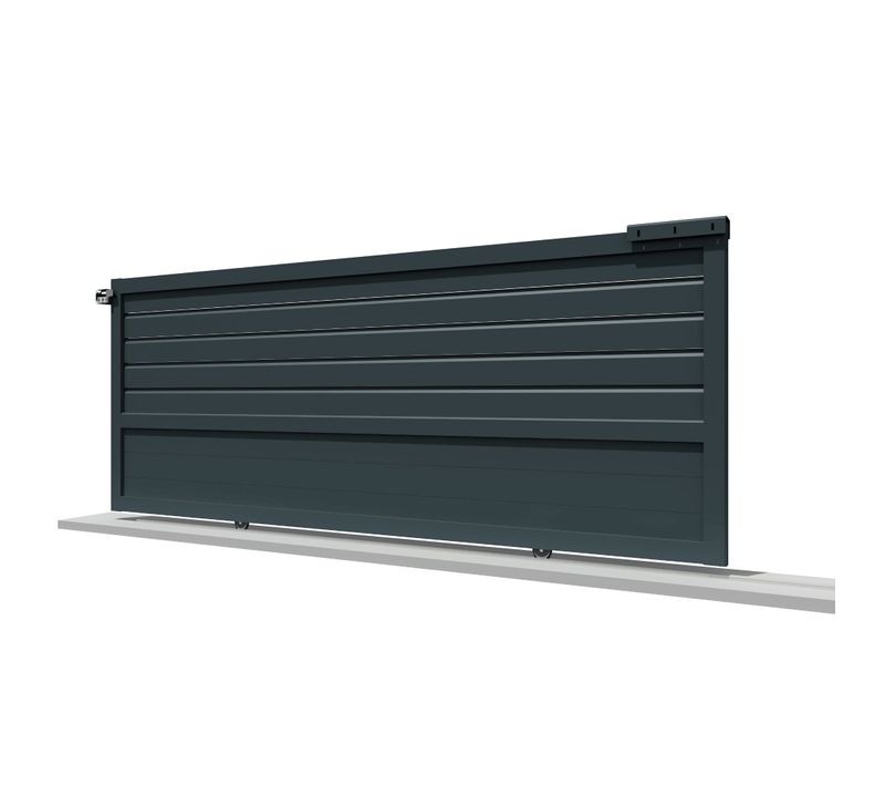 Portail Coulissant Mixte Gris Anthracite L 4000 X H 1563.6 Mm Motorisé