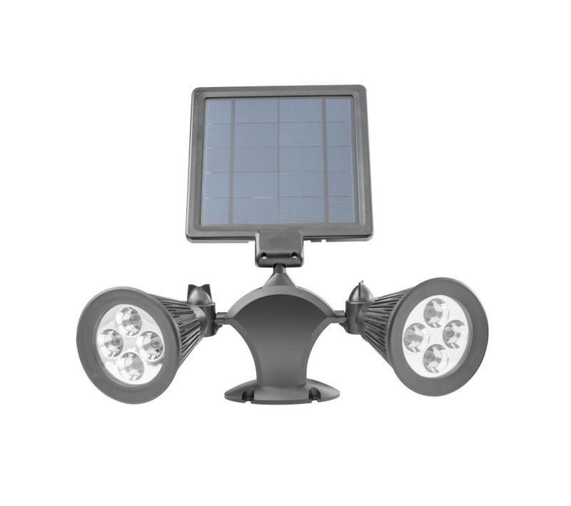 L450 - Projecteur Solaire LED Double - 400 Lumens - Batterie 4000mah - Ip44 - Extérieur